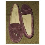 Michael Kors Burgundy Suede Sutton Loafers