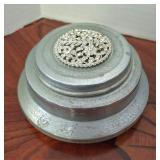1940s Metal Powder Puff Music Box