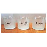 Live Laugh Love Tealight Candleholders