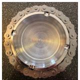 Novelty Metal Ashtray w/ Motorcycle Chain #1