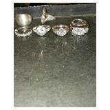 Sterling Silver rings, 50 grams