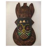 Tribal Mask with Yellow and Green Accents