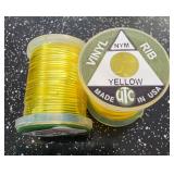 Fly Fishing Thread UTC Vinyl Rib Yellow (Qty 2)