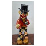 Mexican Folk Art Clown, Paper-mache, Signed