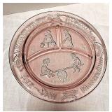 Tiara Exclusives Pink Nursery Rhyme Divided Plate