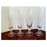 Tall Pilsner Glasses, Set of 4