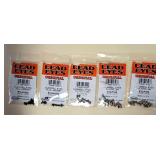 Lead Eyes Dumbbell Eyes, Plain & Plated, 5 packs