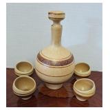 Pottery Craft Decantor with Cups