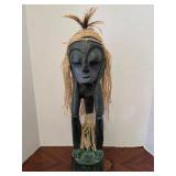 Tribal Statue Green Colored Art