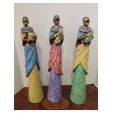 Tribal Art Set of 3 Ladies