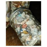5 jars of various natural opal