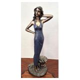 Seymour Mann Lady in a blue dress resin figure