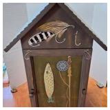 Decorative Wood Cabinet with a Fly-Fishing theme
