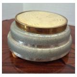 1940s Silver & Gold Tone Metal Powder Music Box
