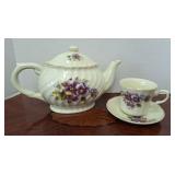 Pansy Teapot and Cup