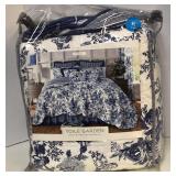 Toile Garden King Reversible Bedspread