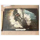 Saga of the Iron Horse Wooden Train Plaque