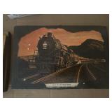 Saga of the Iron Horse Wooden Train Plaque