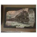 Saga of the Iron Horse Wooden Train Plaque