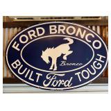 Ford Bronco Logo Porcelain Sign