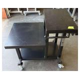 Black Aluminum Mini Max Big Green Egg Mobile Carriage Table