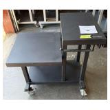 Black Aluminum Mini Max Big Green Egg Mobile Carriage Table