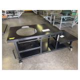 Large Big Green Egg Powdered Aluminum Carriage Table