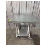 Aluminum Utility Rolling Table w/ Galvanized Wrap Top & Bottom