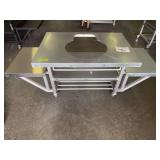 EXTRA LARGE Aluminum Big Green Egg Carriage Rolling Table w/ Galvanized Wrap
