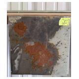 Square Distressed Metal Wall Art