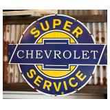 Chevrolet Super Service Porcelain Sign