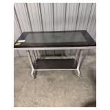 Rustic Series Hardwood Rolling Table w/ Texas Logo Metal Inlay
