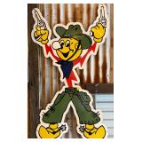Reddy Kilowatt Cowboy Porcelain Sign