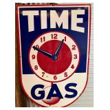 Time Gas Porcelain Sign