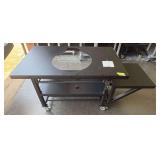 Aluminum Large Green Egg Black Rolling Table
