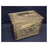 Vintage Embossed Coal Field Box with Rural Design