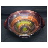 Unique Vintage Multicolored 14' Scalloped Bowl