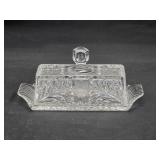 Federal Windsor Pressed Glass Butter Dish & Lid
