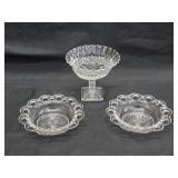 Anchor Hocking Clear Glass Candy Bowls & Compote