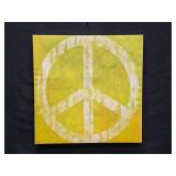 New 23'x 23' Distressed Peace Sign Wall Canvas