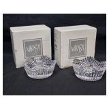New Pair Mikasa Crystal Motion Candlestick Holders