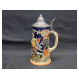 Vintage Large 11' German Hand Painted Beer Stein