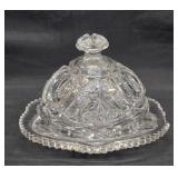 Antique Millersburg Ohio Star Covered Butter Dish
