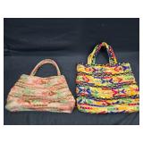 Pair of Vintage 1970's Boho Tote Bags