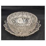 APBC Oval Pinwheel Cut 8' Bowl with Blooming Plate