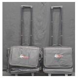 Pair of Portable Rolling Travel Medium Cooler Bags