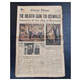 Chicago Tribune Death to Oswald Kennedy Newspaper