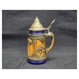 Vintage West Germany Gerzit Gerz Lidded Beer Stein