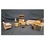Vintage Dollhouse Living Room Furniture Lot