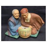 Vtg Hakata Urasaki Senior Couple Ceramic Figurine